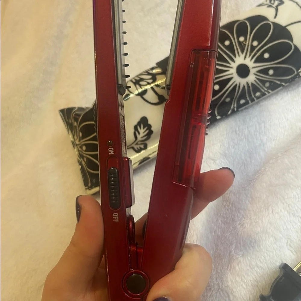 🩵3/$20🩵 Minipro Steam Travel Small Red Hair Straightener Floral Pouch Conair - Picture 5 of 8